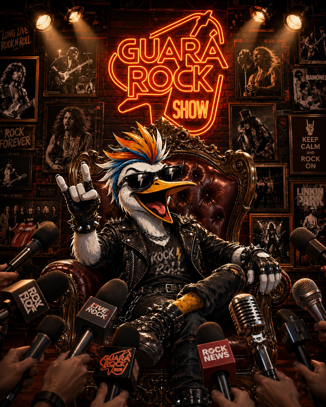 Mascote Guará Rock Show em entrevista