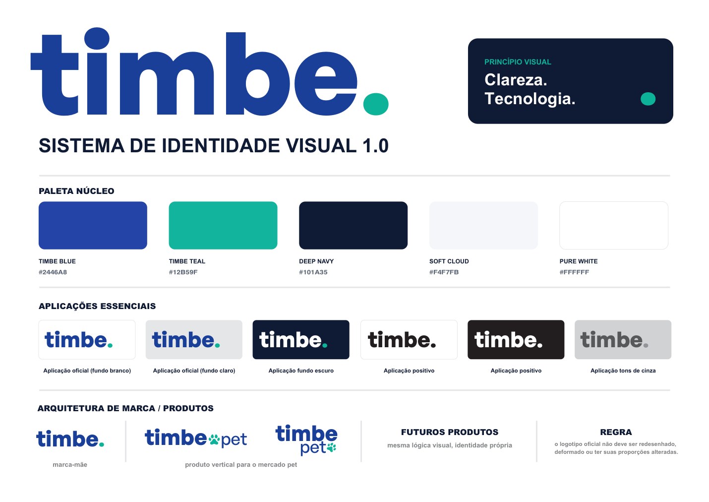 TIMBE — sistema de identidade visual, página 1